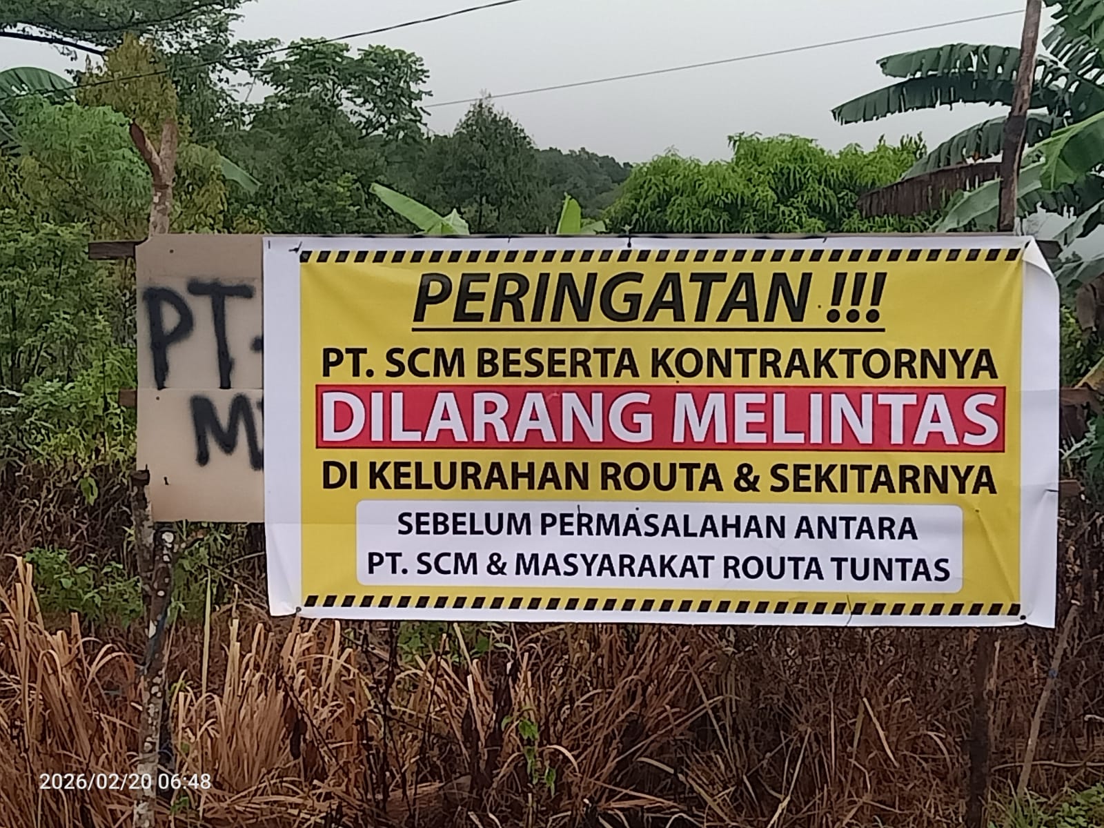Forum Peduli Masyarakat Routa Soroti Blokade Aktifitas PT. SCM:  Negara Tidak Boleh Kalah